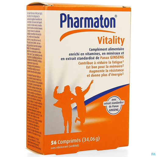 Pharmaton Vitality 56 Comprimés | Forme - Energie