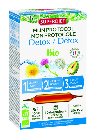 SuperDiet Protocole Detox Bio 30x15ml | Foie