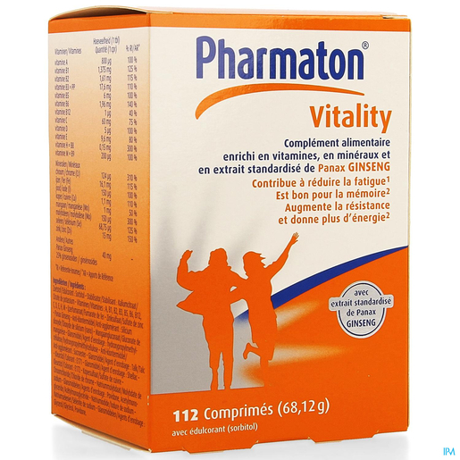 Pharmaton Vitality 112 Comprimés | Forme - Energie