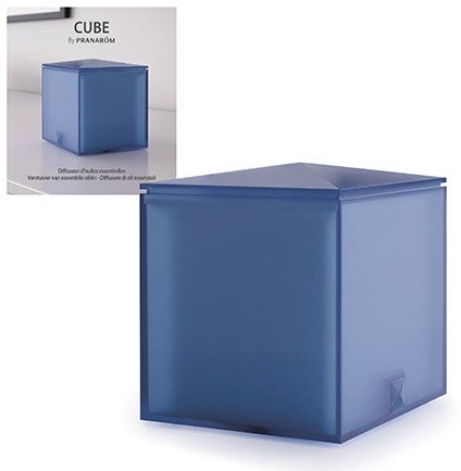 Pranarom Diffuseur Ultrasonique Cube Gris Clair | Diffuseurs et mélanges d'huiles essentielles pour diffusion