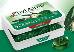 PhytAlma Pastilles Gum Eucalyptus + Stevia 50g | Keelpijn - Hoest