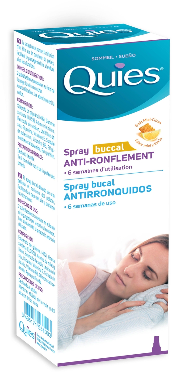 Quies Spray Buccal Anti Ronflement Miel-citron70ml