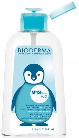Bioderma ABC Derm H2O Solution Micellaire 1L (pompe inversée) | Bain - Toilette