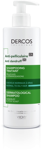 Vichy Dercos Shampooing Anti-Pelliculaire pour Cheveux Normaux à Gras 390ml | Antipelliculaire