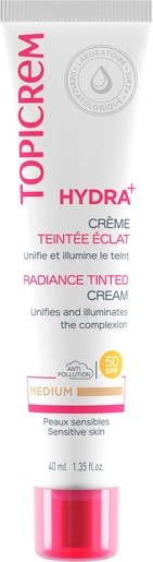 Topicrem Hydra+ Getinte Crème Medium 40 ml | Hydratatie - Voeding