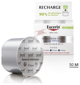 Eucerin Hyaluron-Filler +3x Effect Soin de Jour SPF 15 Recharge 50ml