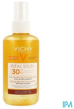 Vichy Idéal Soleil Zonbeschermend Water SPF30 Optimale Bruine Teint 200ml | Zonnebescherming