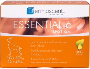 Dermoscent Essential 6 Spot-on Hond 10-20 kg 4 x 1,2 ml