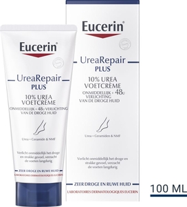 Eucerin UreaRepair Plus 10% Urea Voetcrème Zeer Droge en Ruwe Huid Tube 100ml