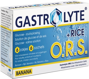 Gastrolyte ORS Rijst Banaan 6 Zakjes Poeder