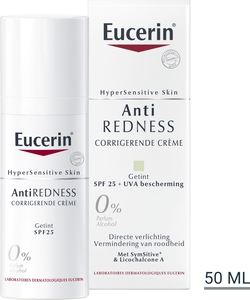 Eucerin Anti-Redness Corrigerende Crème Getint SPF 25 + UVA bescherming Hypergevoelige Huid met pomp 50ml
