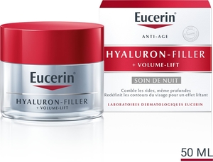 Eucerin Hyaluron-Filler + Volume-Lift Nachtcrème Anti-Age &amp; Rimpels Pot 50ml