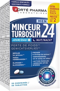 Turboslim Slimmer 24 (Men) Dag en Nacht Duopack 2x28 Tabletten