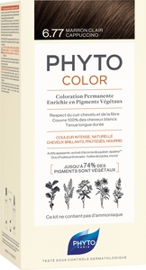 Phytocolor Kit Permanente Haarkleuring 6.77 Licht Kastanje Cappuccino