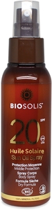 Biosolis Spray Zonneolie SPF 20 100 ml Nieuwe Formule