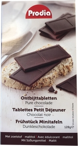 Prodia Tabletten Ontbijt Donkere Chocolade 16 x 8 g