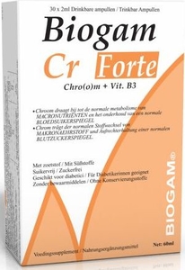 Biogam Chroom (Cr) Forte 30 Drinkbare Ampullen x2ml
