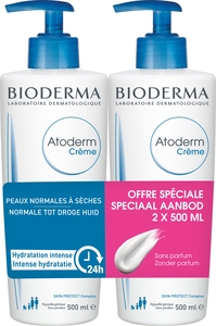 Bioderma Atoderm Voedende Crème 2x500ml (ontdekking prijzen)