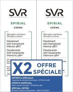 SVR Spirial Deodorant Anti-Transpiratie Crème Duo 2x50ml (speciale prijs)