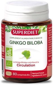 SuperDiet Ginkgo Biloba Bio 80 Tabletten