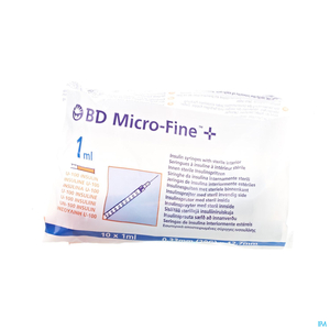 BD Micro-Fine+ Insulinespuiten 1ml (29Gx12,7mm) 100 Stuks