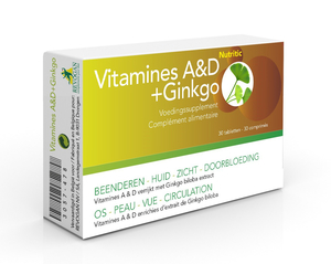 Nutritic Vitamines A &amp; D plus Ginkgo 30 Tabletten
