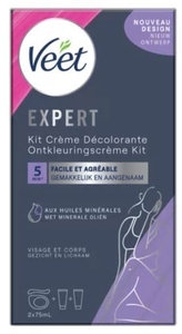 Veet Ontkleurende Crème Kit Gezicht en Lichaam 2 x 75 ml