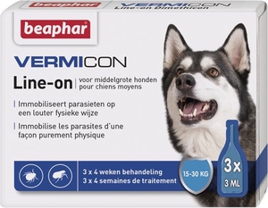 Beaphar Vermicon Line-on Hond Gemiddeld 3 x 3 ml