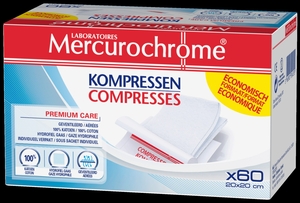 Mercurochrome 60 Kompressen 20x20cm