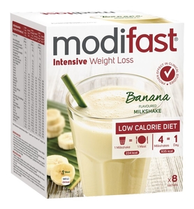 Modifast Intensive Milkshake Banaan 8 x 55 g