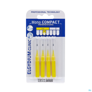 Elgydium Clinic Monocompact Interdentale ragers Geel Fijn 1 mm 4 Stuks