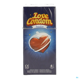 Love Condom Sensitive 6 Condooms met Glijmiddel