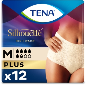 TENA Silhouette Plus Crème - Hoge Taille M - 12 stuks