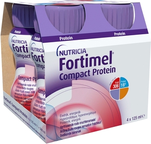 Fortimel Compact Protein Fris Rode Vrucht 4x125ml