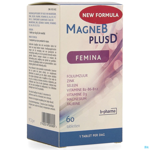 Magne B Plus D Femina 60 tabletten Nieuwe Formule