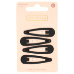 My Style Haaraccessoires Klem Basic Rubber Zwart 5 cm
