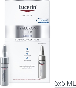 Eucerin Hyaluron-Filler +3x Effect Serum Concentraat Anti-Age &amp; Rimpels Ampullen 6 x 5ml
