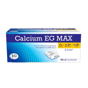 Calcium EG MAX k2 1G/1000Ui/75Mcg 90x2