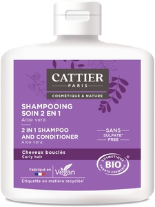 Cattier Shampoo 2-in-1 Verzorging Gekruld Haar Bio 250 ml