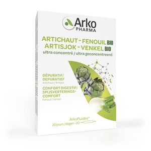 Arkofluides Artisjok Venkel Bio 20 Ampullen