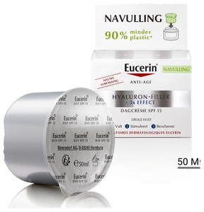 Eucerin Hyaluron-Filler +3x Effect Dagverzorging SPF 15 Navulling 50 ml